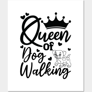 Dog Walking Wall Art - queen of dog walking by teestaan